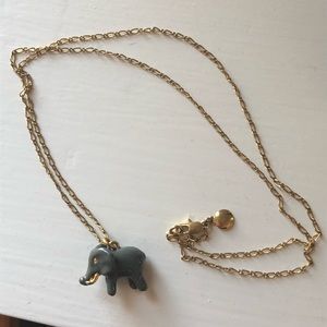 J crew elephant gold chain necklace